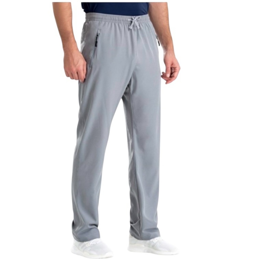 Clothin Men's Elastic-Waist Drawstring Pants With Front Zipper Pockets Size XL